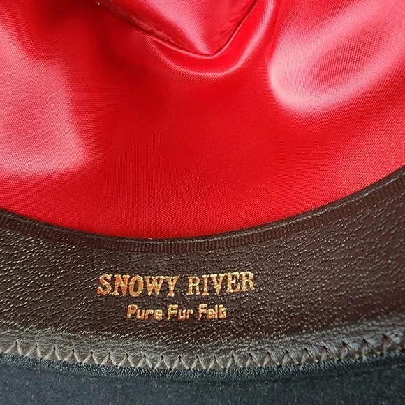 Akbura Snowy River Cowboy Hat Pure Fur Felt Size 56 Black Australia - Picture 7 of 10